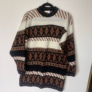 VintageTrimmings sweater black, brown/bronze, gold, white